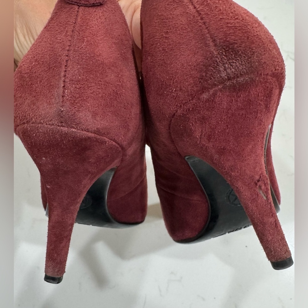 Michael Kors Women's Red Suede Heels - Picture 7 of 8
